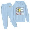 thumbnail image 3 of WOYY 67 Tracksuit for Girls Casual Active Graphic Hoodie Sweatpants Outfits, Sizes 14-16, 3 of 3