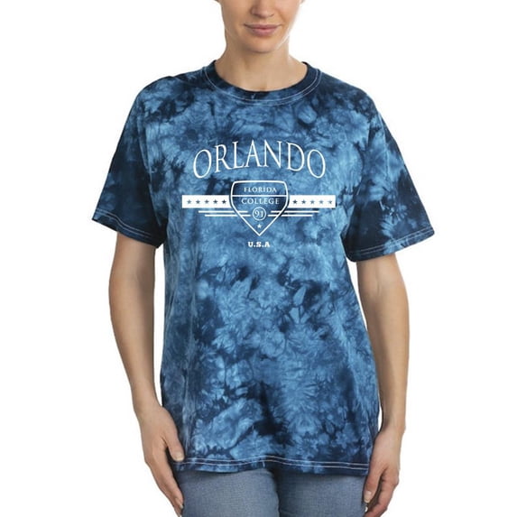 College Orlando Slogan Tie Dye Crystal Women -Image by Shutterstock, Female Small