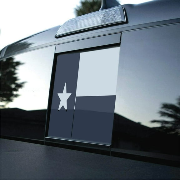 Texas Flag Vinyl Decal Rear Sliding Window Flag Sticker Texan Fits Most Trucks or Vehicles (Measure Your Rear Window Before Ordering)