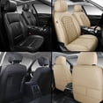 thumbnail image 7 of Front Seat Covers Fit for Nissan Versa 2006-2026, Premium Faux Leather Waterproof Breathable Anti‑Slip Seat Protectors, Beige, 7 of 7