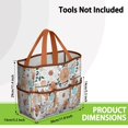 thumbnail image 3 of Garden Tool Bag,Pioneer Flower Floral Print Pattern Garden Tool Organizer,Garden Gifts,Waterproof Multi-Pocket Garden Tool Storage 11.8x5.5x11.4 Inch(Tools NOT Included), 3 of 6