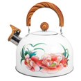 thumbnail image 2 of Whistling Tea Kettle White Stainless Steel with Anti-Scald Handle for Home Use, 2 of 5