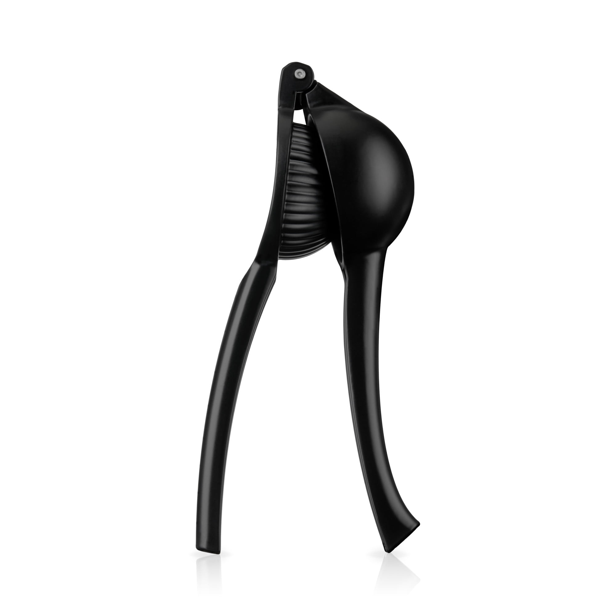 Viski Black Citrus Press, Citrus Juicer, Lemon Squeezer for Cocktails, Bar Accessories, Matte Black Lime Juicer, Metal, Set of 1