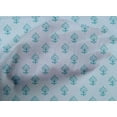 thumbnail image 4 of oneOone Cotton Poplin Sky Blue Fabric Leaves & Floral Block Diy Clothing Quilting Fabric Print Fabric By Yard 42 Inch Wide, 4 of 4