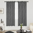 thumbnail image 2 of Deconovo Light Gray Blackout Curtains Wave Line Foil Printed Window Drapes ,2 Panels, 42 x 72 inch, 2 of 8