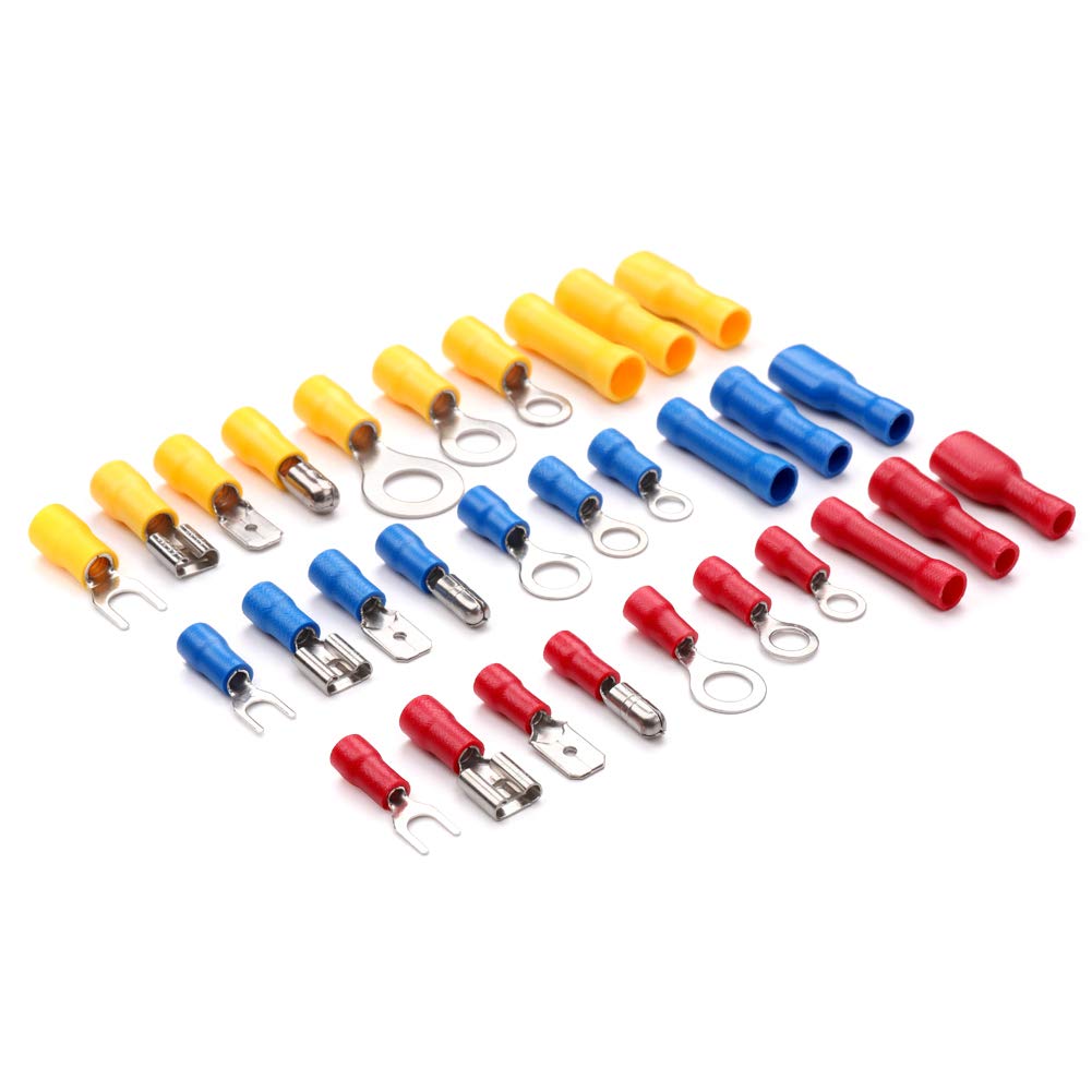 H&S Electrical Wire Connectors & Terminals - 520 pcs - Heat Shrink Butt Connector Kit - Crimp Connectors for Hard Wiring