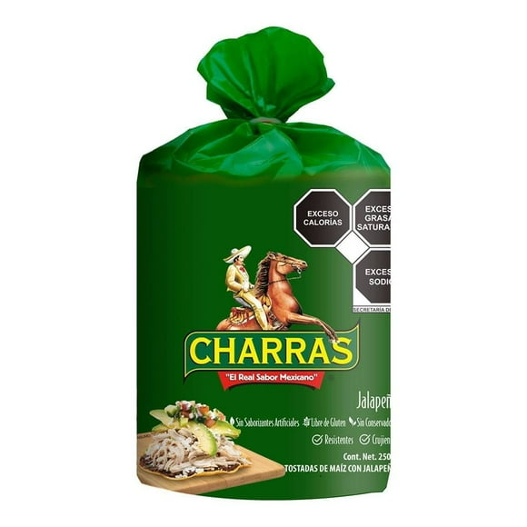 Tostadas Charras De jalapeño 250 gr