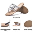 thumbnail image 3 of Women's Casual Flat Slide Sandals Criss Cross Strappy Open Toe Beach Thong Sandals., 3 of 6