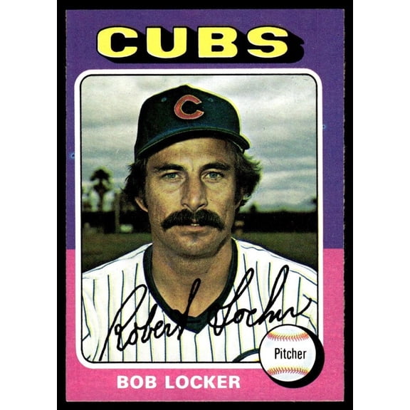 1975 Topps Baseball Card Bob Locker Chicago Cubs #434 Near Mint