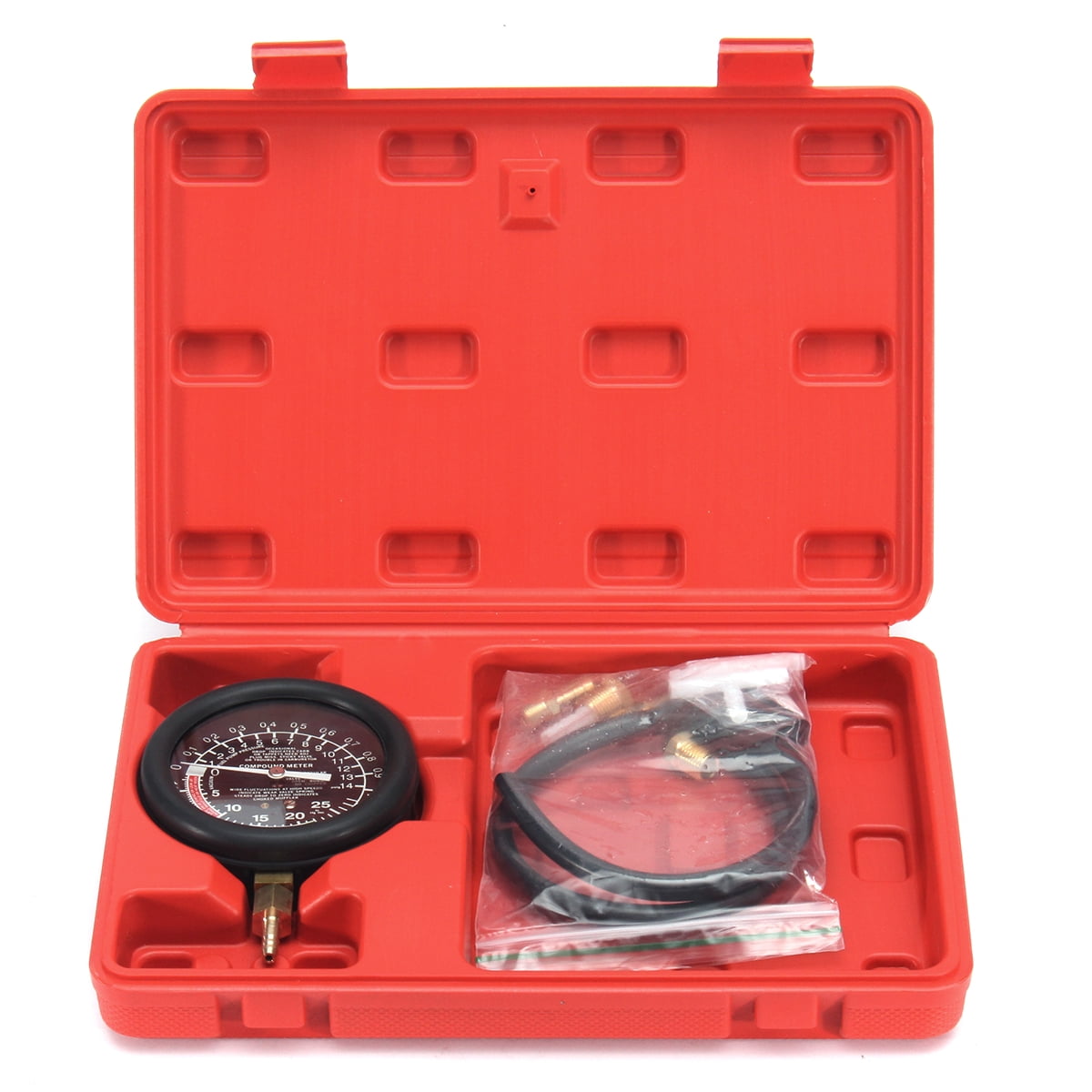 Grtsunsea Carburetor Valve Fuel Pump Pressure & Vacuum Tester Gauge