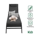 thumbnail image 3 of Camastro Exterior Textileno Reclinable Silla de Playa Jardin gris oscuro, 3 of 7