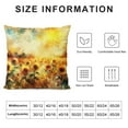 thumbnail image 5 of Leisuo  Throw Pillow Cover Festival Gifts Hand Painting Yellow Sunflowers Autumn Happy Fall Y'all Decorative Home Sofa Chair Car Lumbar Throw Pillow Case Cushion Cover, 5 of 5