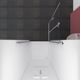 thumbnail image 4 of Sunny Shower 36" W x 72" H Bi-Fold Hinged Frameless Shower Doors in Chrome Finish, 4 of 7
