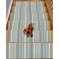 thumbnail image 2 of Abstract Pattern Stair Treads Non Slip for Steps Colorful Stripes Modern Style Retro 10 Pcs Reusable Adhesive Stair Runner Mats for Dogs Elders Carpet Treads Rugs for Staircase 8x30 In, 2 of 7