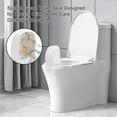 thumbnail image 4 of HXRH 1 Pcs Plastic Toilet Splash Guard,Portable Restroom Pee Guard for Directs Urine Home Care Disability Elevated and Boys Potty Training,Fits Most Toilet Seats (White), 4 of 8