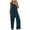 Navy, variant on Sleeveless Jumpsuits for Women Casual Summer Scoop Neck Tank Rompers Wide Leg Pants Overall Jumpers with Pockets Army Green 2XL