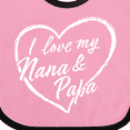 thumbnail image 4 of Inktastic I Love My Nana and Papa in White Chalk Heart Boys or Girls Baby Bib, 4 of 4
