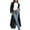 Black, variant on utcoco Womens Faux Suede Notched Lapel Long Trench Coat