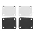 thumbnail image 1 of 2 Pcs Guitar Metal Neck Plates with Plastic Mat for Strat Tele Style Electric Guitar Replacement, Chrome, 1 of 7
