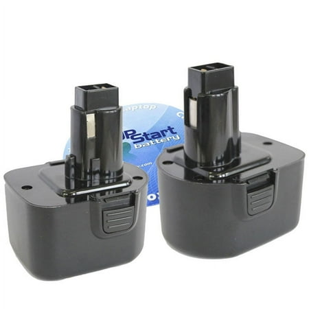 

2-Pack UpStart Battery DeWalt DC542K Battery - Replacement DeWalt 12V Battery (2000mAh NICD)