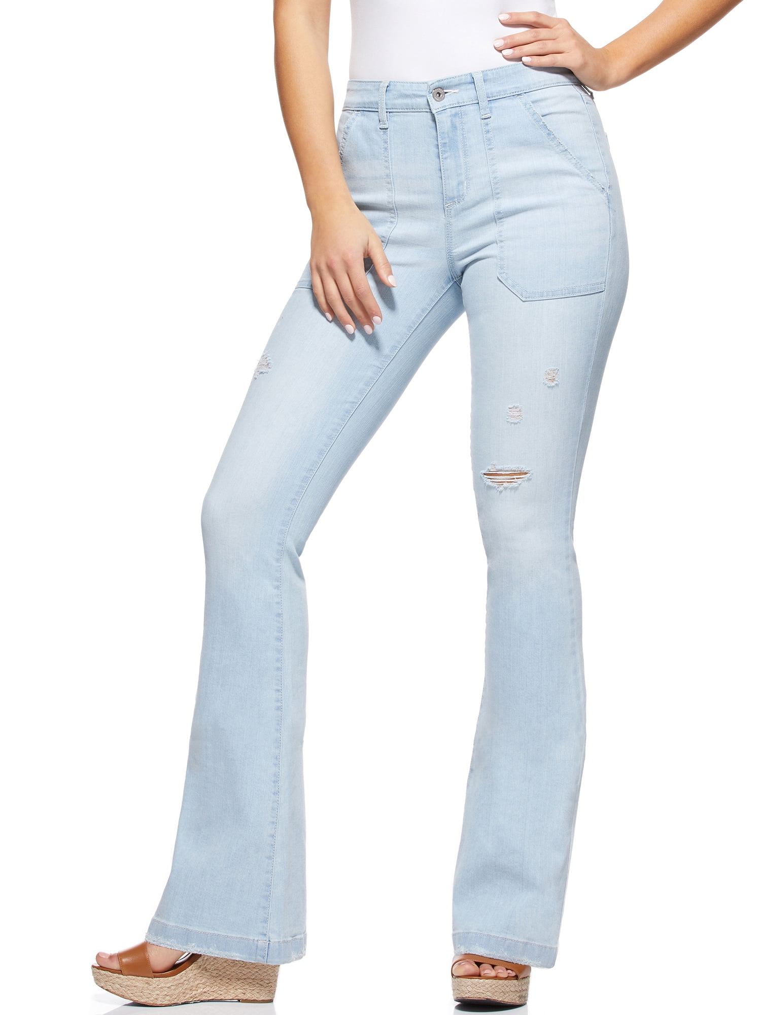 Sofia Jeans by Sofia Vergara Utility Flare Jeans, Women’s - Walmart.com