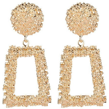 Fancyleo Raised Design Earrings Punk Bohemian Geometric Statement Drop Dangle Earrings Women Lady (Best Of Golden Earring)