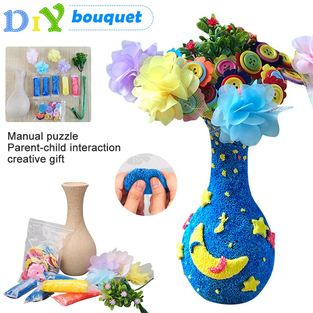 Amerteer Flower Craft Kit for Kids Make Your Own Flower Bouquet with
