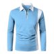 thumbnail image 1 of Gibobby Playera polo hombre Camisa informal con cremallera y empalme para hombre, blusa con cuello vuelto, blusa de manga larga, camisa informal a la mod(Azul,G), 1 of 4
