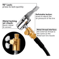 2Pcs Lock on Air Chuck Tire Inflator,Metal Locking with Release Valve