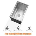 thumbnail image 5 of Drop-in Ice Chest, Stainless Steel, 27x18x21 Inch, Sliding Lid, Drain System, 40.9 QT for Keeping Beer, Wine, Beverages Cold, 5 of 7