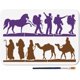 thumbnail image 1 of Plantilla reutilizable para senderismo de 11,7 x 8,3 pulgadas, diseño de camellos del desierto, para pintar, con pincel., 1 of 9