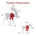 thumbnail image 7 of Best Choice Products 2-Piece Moose Family Lighted Christmas Yard Decor Set w/ 170 LED Lights, Stakes, Zip Ties - Silver, 7 of 7