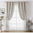 thumbnail image 3 of 2piezas Cortinas Blackout Para Niños 132x244cm Con Estrellas Beige, 3 of 4