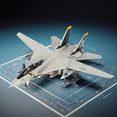 thumbnail image 4 of 1/100 F14 Tomcat Model Skeleton Fighter（Foldable Wings） Attack Plane Diecast Military Models Metal Airplane Models for Collection or Gift for unisex, 4 of 6