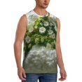 thumbnail image 2 of Daiia Nature Hand Daisies Art Printed Men's Tank Tops,Casual Soft Sleeveless Gym Muscle Shirts Bodybuilding Tee-XX-Large, 2 of 8