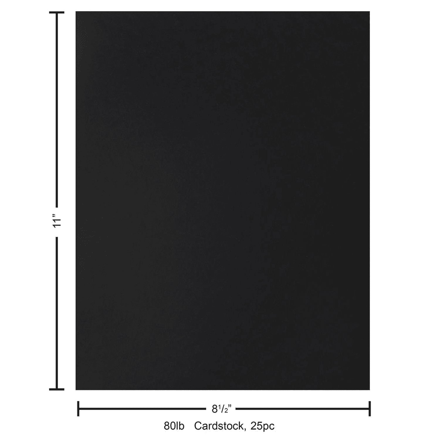 Paper Accents Cardstock 8.5"x 11" Smooth 80lb Black 25pc