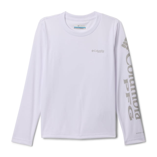 Camiseta Columbia para niñas PFG Tidal, manga larga, blanca