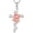 10-October, variant on Rose Pink Tourmaline Birthstone Necklace 925 Sterling Silver Rose Flower Heart Pendant Necklace with October Birthstone Trendy Christmas Day Anniversary Jewelry Gift for Women Her