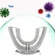 thumbnail image 5 of Cepillo de dientes eléctrico sónico inteligente tipo U de 360°, carga USB automática, resistente al agua, blanqueador, cabezal de silicona, 5 of 5