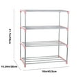 thumbnail image 3 of Btomtd Stackable 4 Tier Compact Shoe Rack Entryway and Closet Storage Shelf System, Pink, 3 of 7