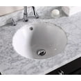thumbnail image 3 of American Imaginations 17-in. W CUPC Round Bathroom Undermount Sink Set In White - Black Hardware - Overflow Drain Incl. AI-31825, 3 of 9