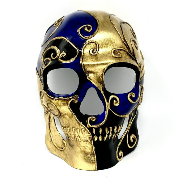 Steampunk Style Metallic Scary Horror Skeleton Skull Masquerade Mask for Halloween Costume Cosplay Party