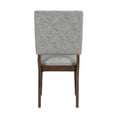 thumbnail image 6 of Walnut Finish Wood Side Chairs Set of 2, Gray Textured Fabric Upholstered Seat and Back Modern Dining Furniture Gray + Dining Room + Side Chair + Wood, 6 of 8