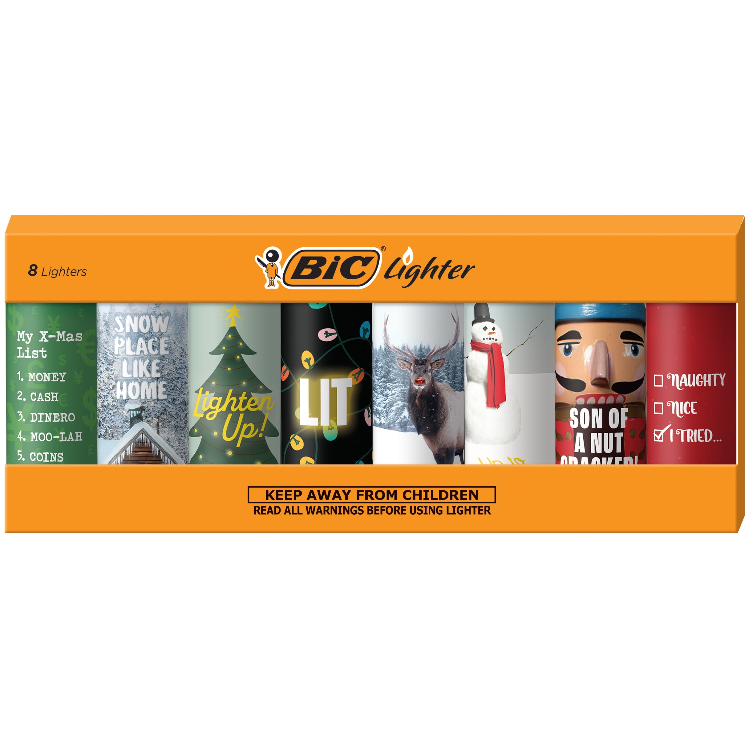 BIC Special Edition Good Vibes Series Lighters, Set of 8 Lighters