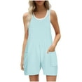thumbnail image 2 of Nuoqisi Womens Summer Casual Sleeveless Romper Dress Loose Hollow Out Shorts Overalls Jumpsuit Vacation Beach Outfits 2026, 2 of 6