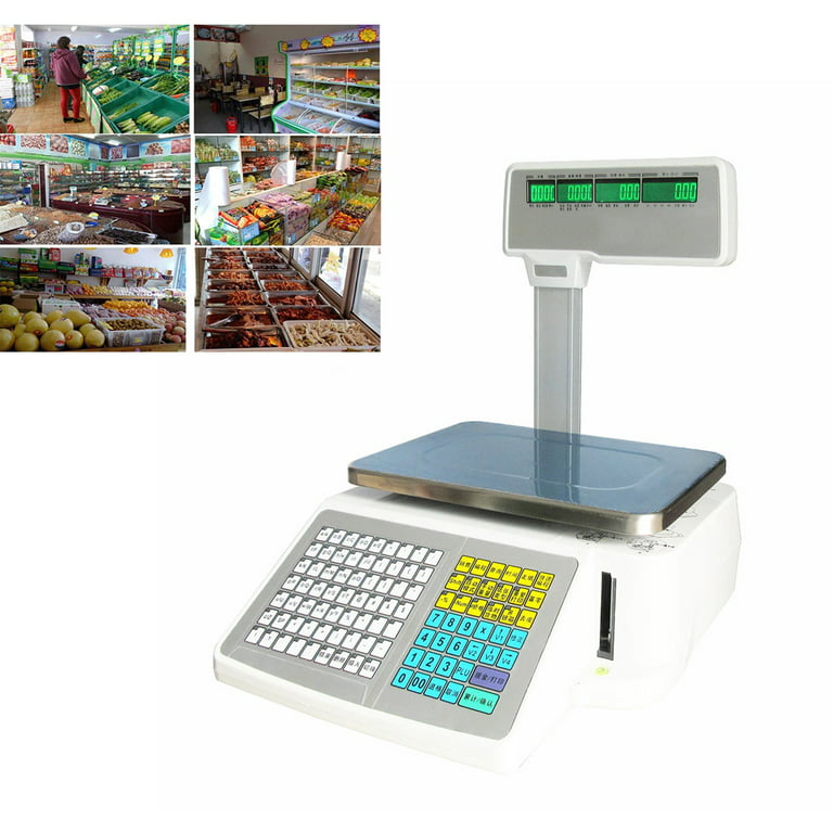 Price Computing Scale Commercial Food Scale w/ label Printer Food Weighing  Scale