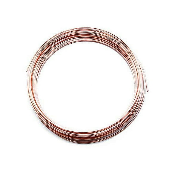 Solid Bare Copper Wire Round, Bright, Dead Soft & Half Hard 25 Feet, Choose from 10 to 30 Gauge