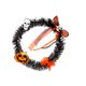 thumbnail image 2 of Bewildely Guirnalda de Halloween Calavera Fantasmas Puerta colgante Guirnaldas de forma redonda Estilo simple Saludo negro Colgante Aro de ratán Bar Hotel Kits de decoración para fiestas Bewildely HA068713-00, 2 of 6