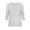 0-White319, variant on Lullu Girls Casual Lurex 3/4 Sleeve Blouse Loose Fit Round Neck Tunic Shirt, Sizes 3-13