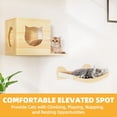 thumbnail image 5 of Cat Wall Shelves and Perches for Wall, Solid Wood Wall Mounted Cat Furniture, Set of 9 Cat Climbing Shelves with Moon Cat Wall House, Cat Wall Steps, Ladder, Scratching Post, Cat Hammock, 5 of 7
